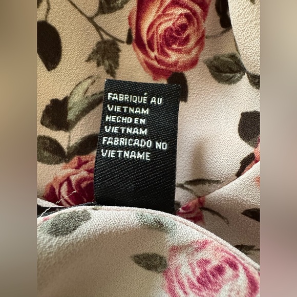 Forever 21 Floral Long Sleeve Shirt Dress - Pink and Red - Picture 7 of 9